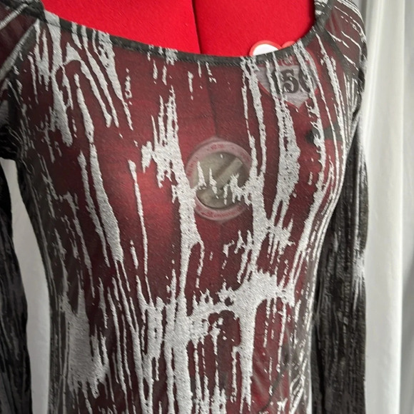XS34 Bcbgeneration sheer patterned long sleeve - Picture 2 of 10